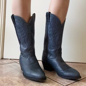 Vintage Nocona Women’s Western 7550 navy blue cowboy boots 🦋